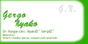 gergo nyako business card